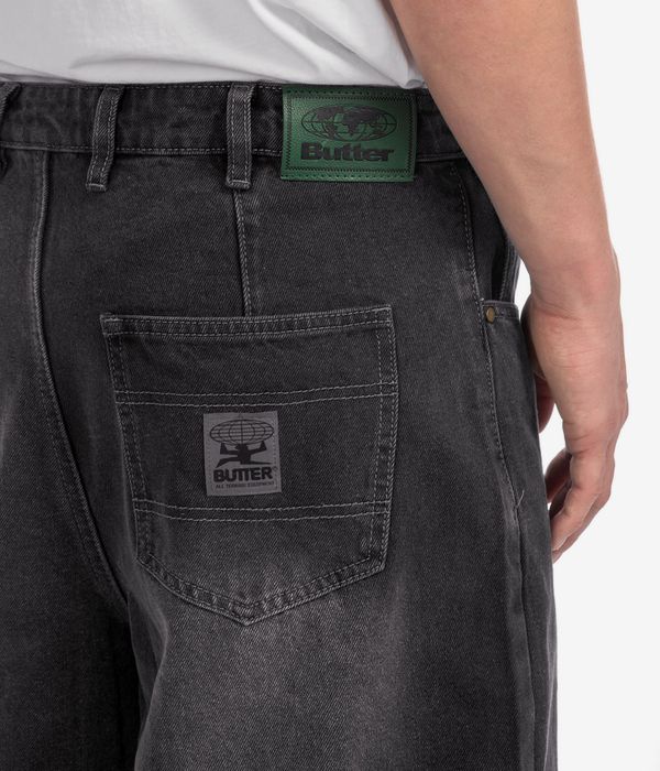 Butter Goods Wide Cut Denim Jeans (washed black)