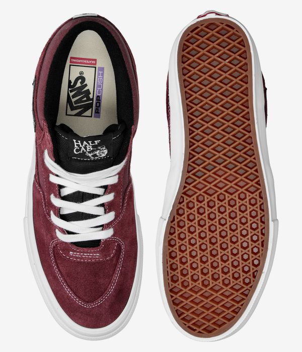 Vans Skate Half Cab Shoes (burgundy white)