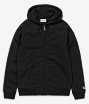 Carhartt WIP Chase Zip-Sweatshirt avec capuchon (black gold)