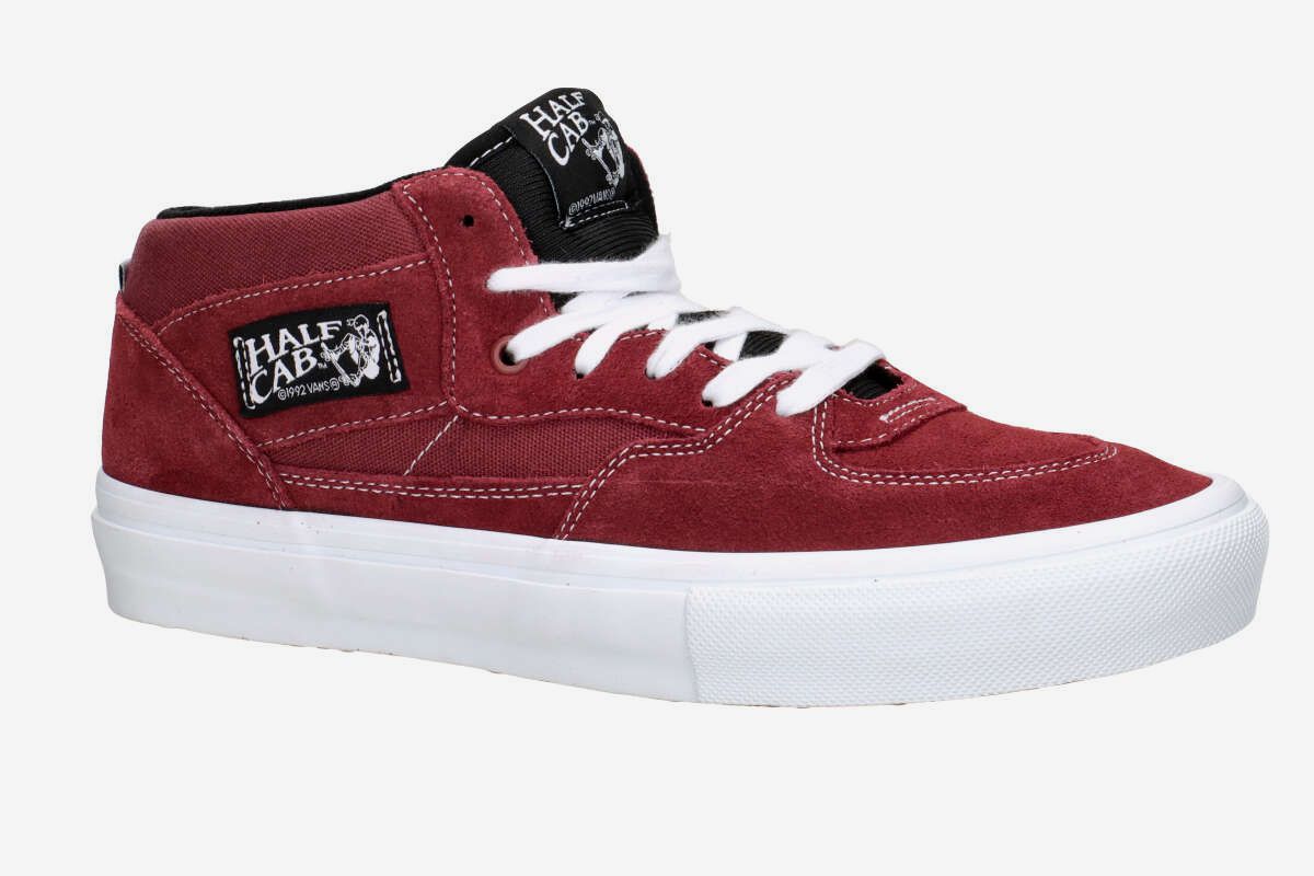 Vans Skate Half Cab Shoes (burgundy white)