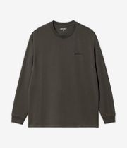 Carhartt WIP Script Embroidery Longues Manches (cypress black)
