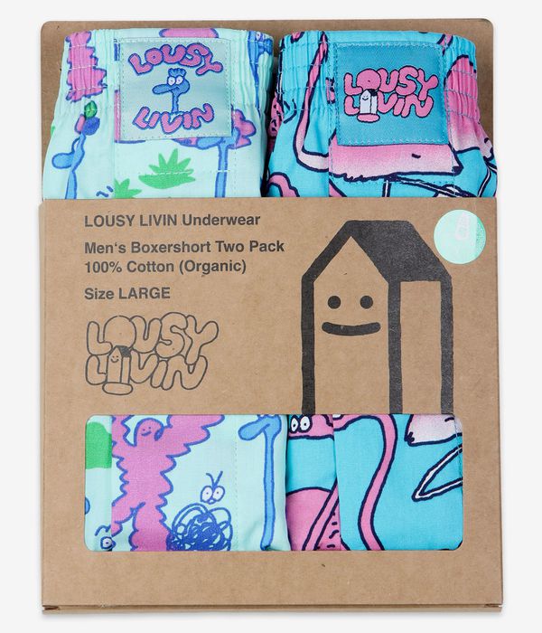 Lousy Livin Dino & Greater Flamingo Boxershorts (yucca) 2er Pack