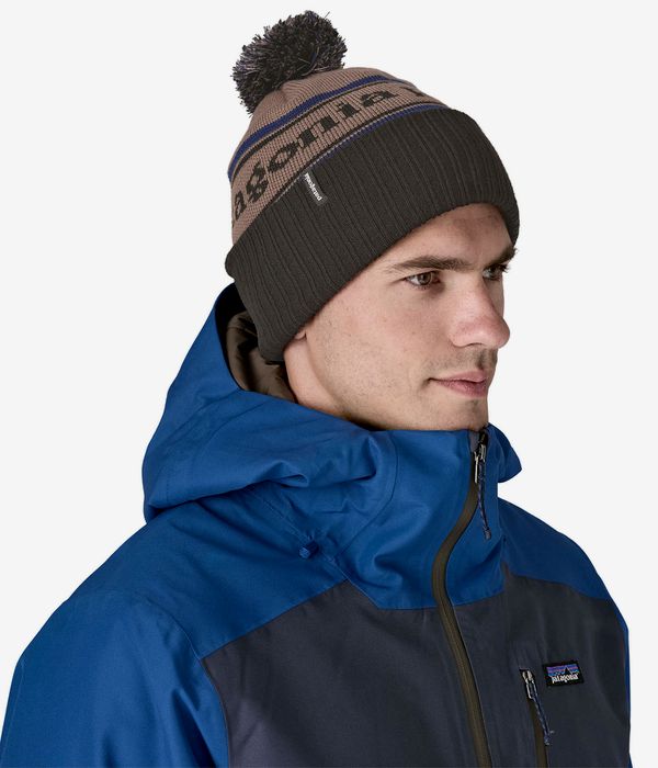 Patagonia Powder Town Beanie (park stripe marlow brown)