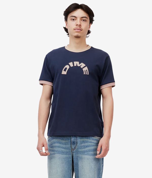 Dime Arch Ringer T-Shirt (navy)