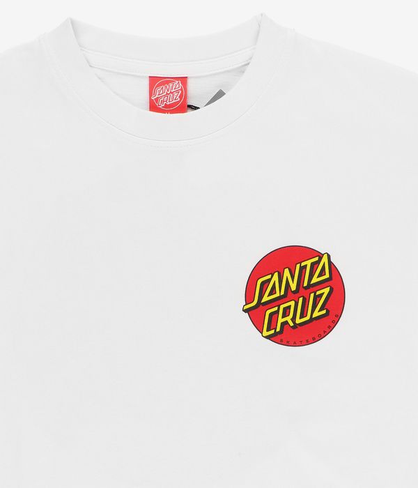 Shop Santa Cruz Classic Dot Chest T-Shirt (white) online | skatedeluxe