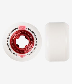 Ricta Chrome Clouds Wheels (red white) 54mm 4 Pack 86A