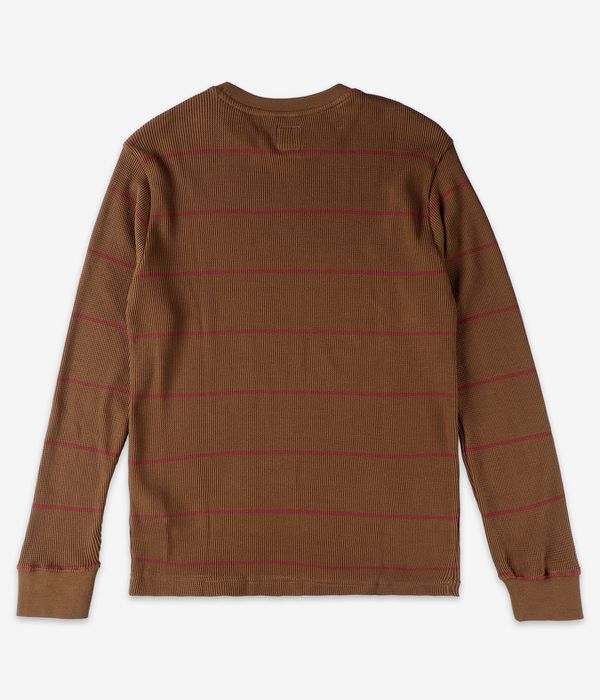 RVCA Dayshift Thermal Stripe Longues Manches (bombay brown)
