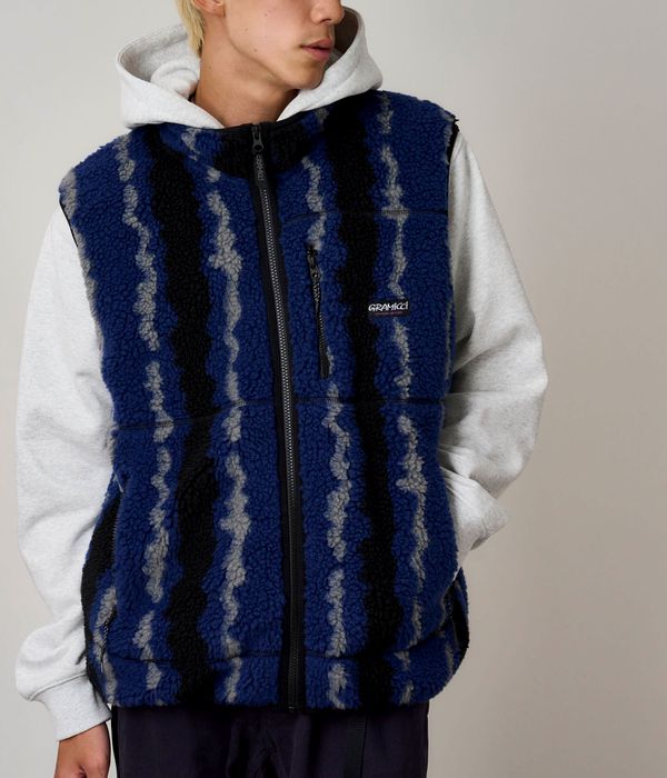 Gramicci Ripple Sherpa Vest (navy ripple)