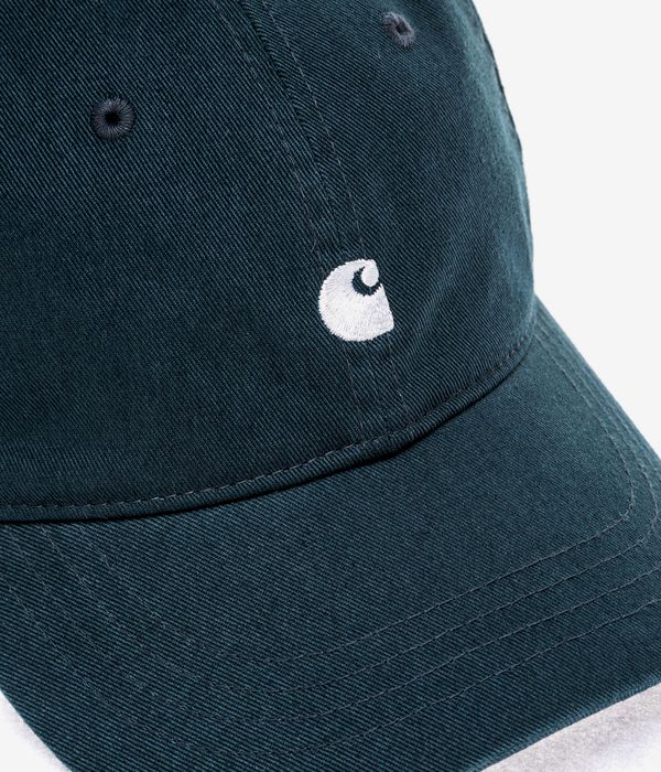 Carhartt WIP Madison Logo 6 Panel Cap (deep lagoon white)