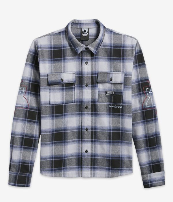 adidas Gonz Flannel Chemise (black muted purple halo silver)