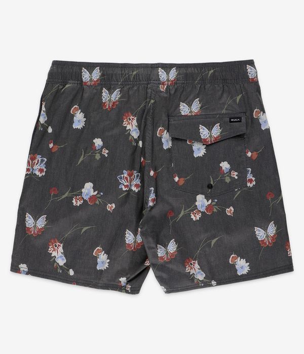 RVCA Barnes Elastic 17 Boardshorts (black floral print)