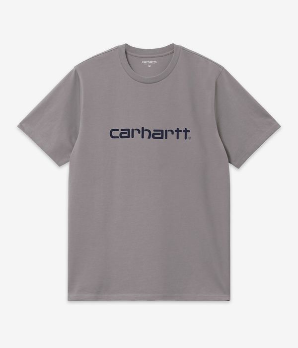 Carhartt WIP Script T-Shirt (shady grey dark navy)