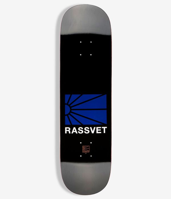 RASSVET | PACCBET Logo 8.375" Skateboard Deck (black)