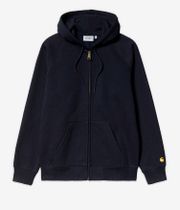 Carhartt WIP Chase Zip-Sweatshirt avec capuchon (dark navy gold)