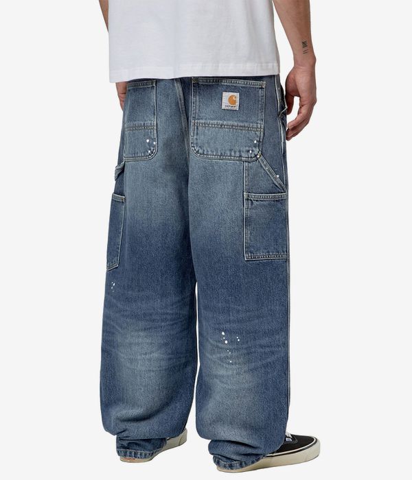 Carhartt WIP Single Knee Pant Pantalones (blue destroy wash splatter)