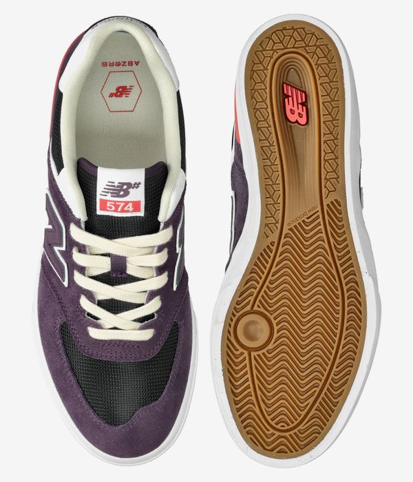 New Balance Numeric 574 vulc Chaussure (plum brown white)