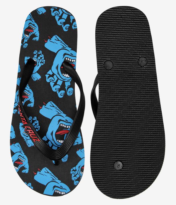 Santa Cruz Screaming Hands Drift Flip Flop Slaps (black blue)