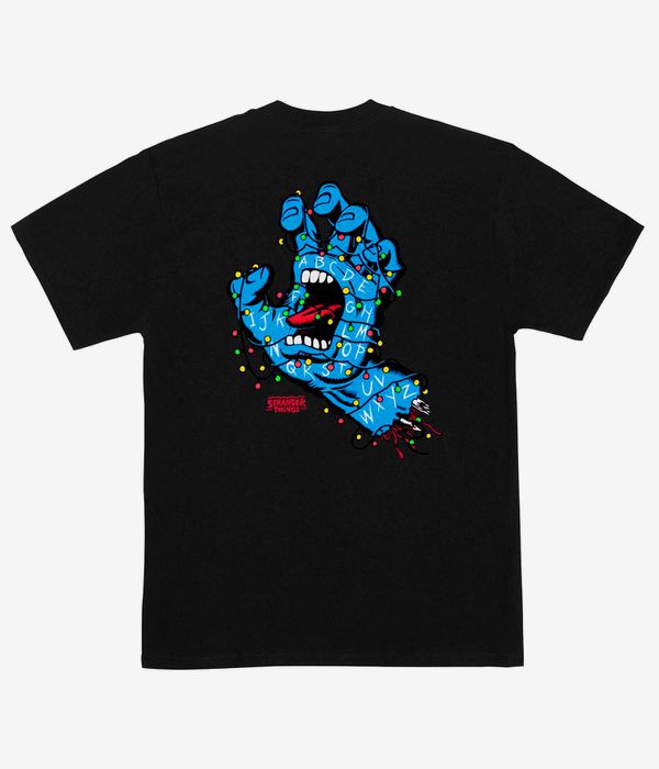 Santa Cruz x Stranger Things Screaming Lights T-Shirt (black)