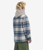 Vans Piedmont Plaid Shacket Jacket (oatmeal heather true navy)