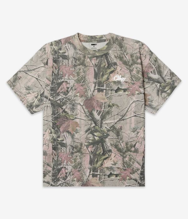 Obey Airbrushed Rose T-shirt (leaf camo)