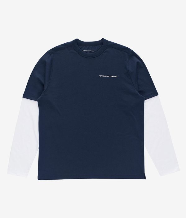 Pop Trading Company Logo Long sleeve (navy)