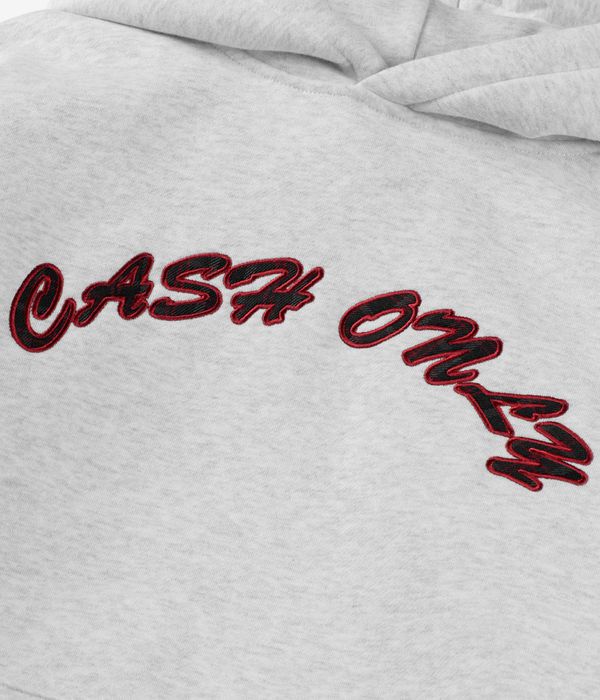 Cash Only Plaid Applique Logo Hoodie (ash)