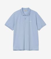 Carhartt WIP Script Garment Wash Polo-Shirt (blue fog white)