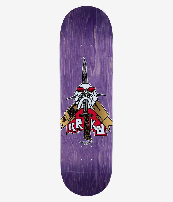 Krooked Team Skull Sword 8.75" Skateboard Deck (multi)