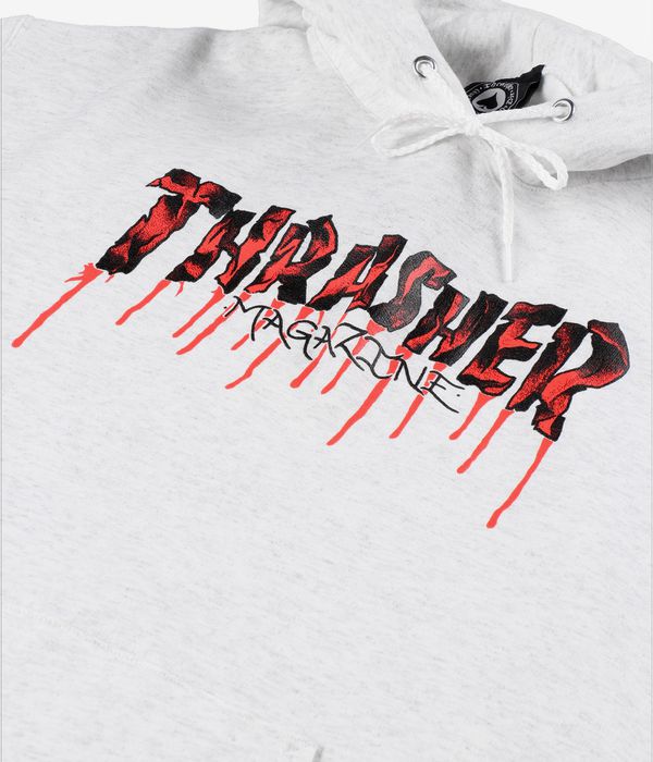 Thrasher Blood Drip Sudadera (ash grey)
