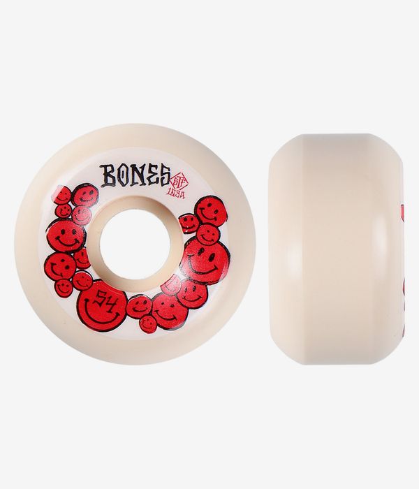 Bones STF Happiness V5 Wielen (white red) 54mm 103A 4 Pack