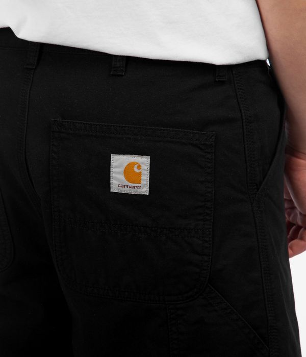 Carhartt WIP Single Knee Newcomb Shorts (black garment dyed)
