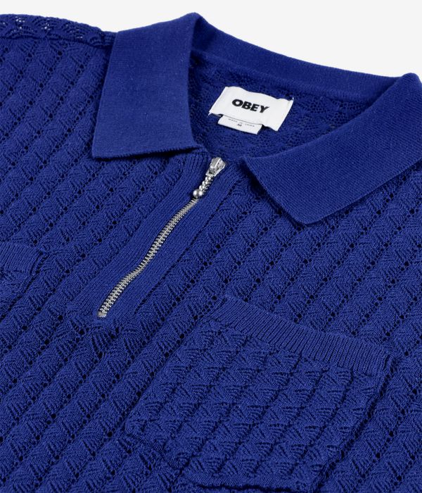 Obey Grant Quater Zip Sweatshirt (surf blue)
