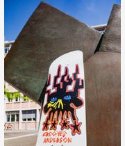 Krooked Manderson Skull King 8.38" Skateboard Deck (white)