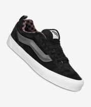Vans Knu Skool Shoes (Pig Suede plaid grey black)
