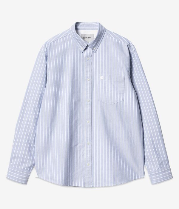 Carhartt WIP Dowlen Oxford Hemd (stripe bleach white)