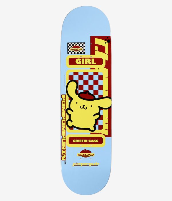 Girl Gass Sanrio Tokyo Speed 8.5" Skateboard Deck (baby blue yellow)