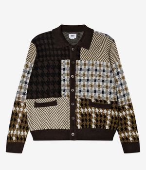 Obey Patchwork Cardigan (brown multi)