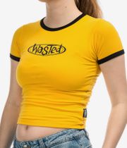 Wasted Paris Ringer Negative T-Shirt women (golden yellow black)