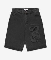 Yardsale Snake Denim Shorts (black)
