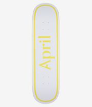 April OG Logo Twin 8.5" Planche de skateboard (yellow white)