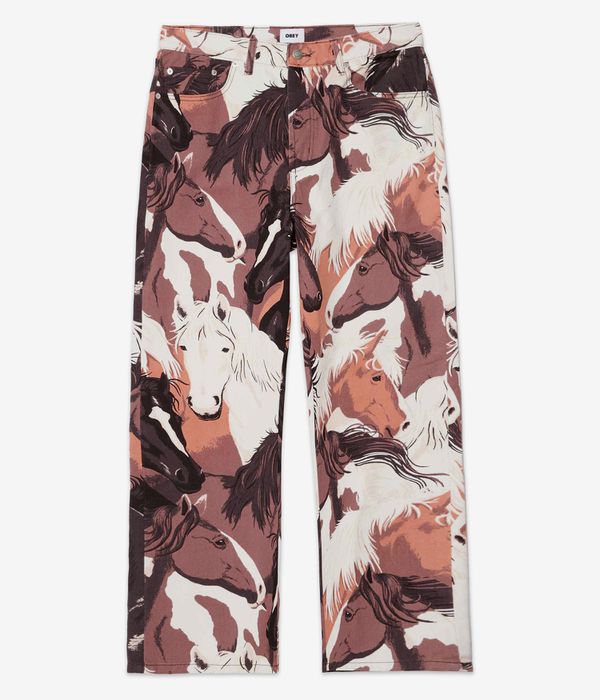 Obey Classic Baggy Printed Jeans (brown multi)
