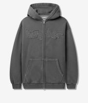 Butter Goods Mineral Wash Zip-Sweatshirt avec capuchon (charcoal)