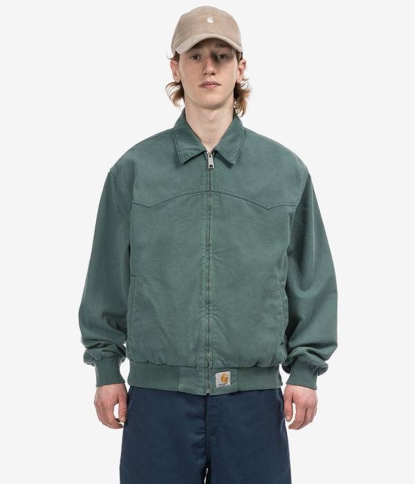 Carhartt WIP OG Santa Fe Dewey Jacke (silver pine garment dyed)
