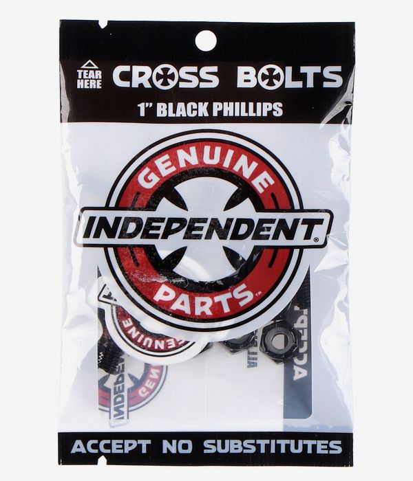 Independent 1" Bolt Pack (black) Phillips Flathead (countersunk)
