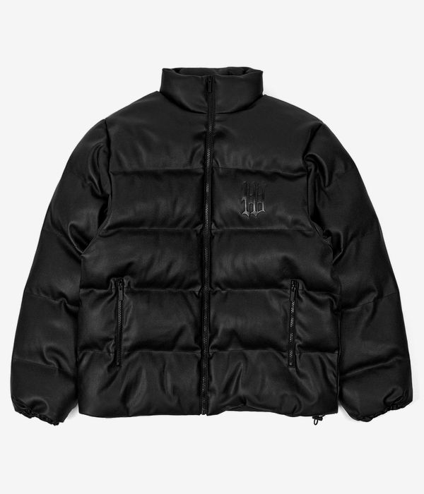 Wasted Paris Faux Leather Puffer Giacca (black)