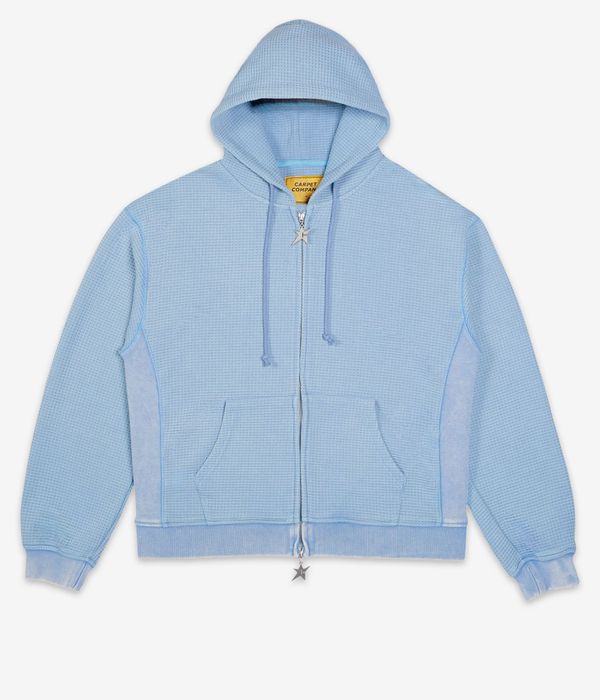 Carpet Company C-Star Double Thermal Zip-Sweatshirt avec capuchon (baby blue)