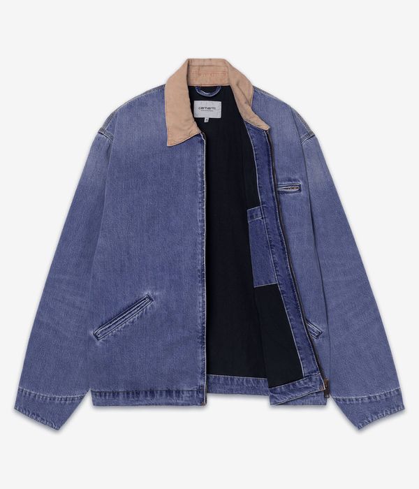 Carhartt WIP OG Detroit Cotton Camano Jacke (blue dusty h brown dark used was)