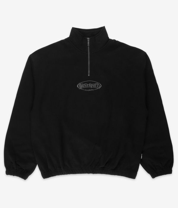 Wasted Paris Yard Boxy 1/2- Zipper-Sweatshirt (black)