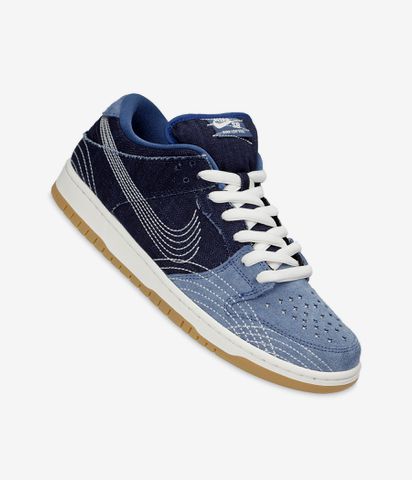 Nike Sb Dunk Low Pro Sashiko Shoes Mystic Navy Sail Buy At Skatedeluxe