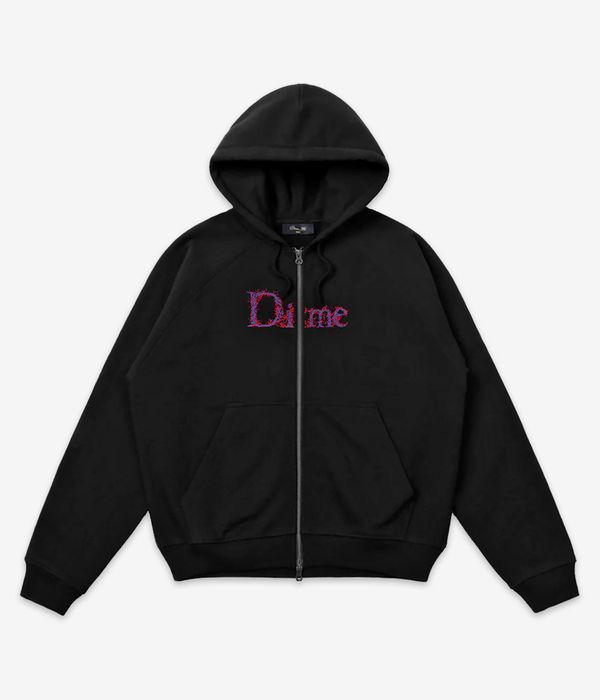 Dime Classic Veins Zip-Hoodie (black)